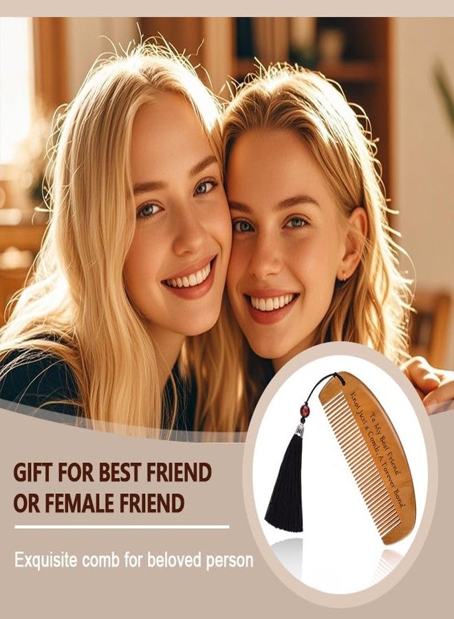 Kefley Graduation Gift for Best Friend Anniversary Birthday Gifts for Women Friends Engraved Hair Comb for Friend Moving Away Gift Long Distance Friendship Gifts for Birthday Christmas Bestie BFF Wooden Comb - Image 5